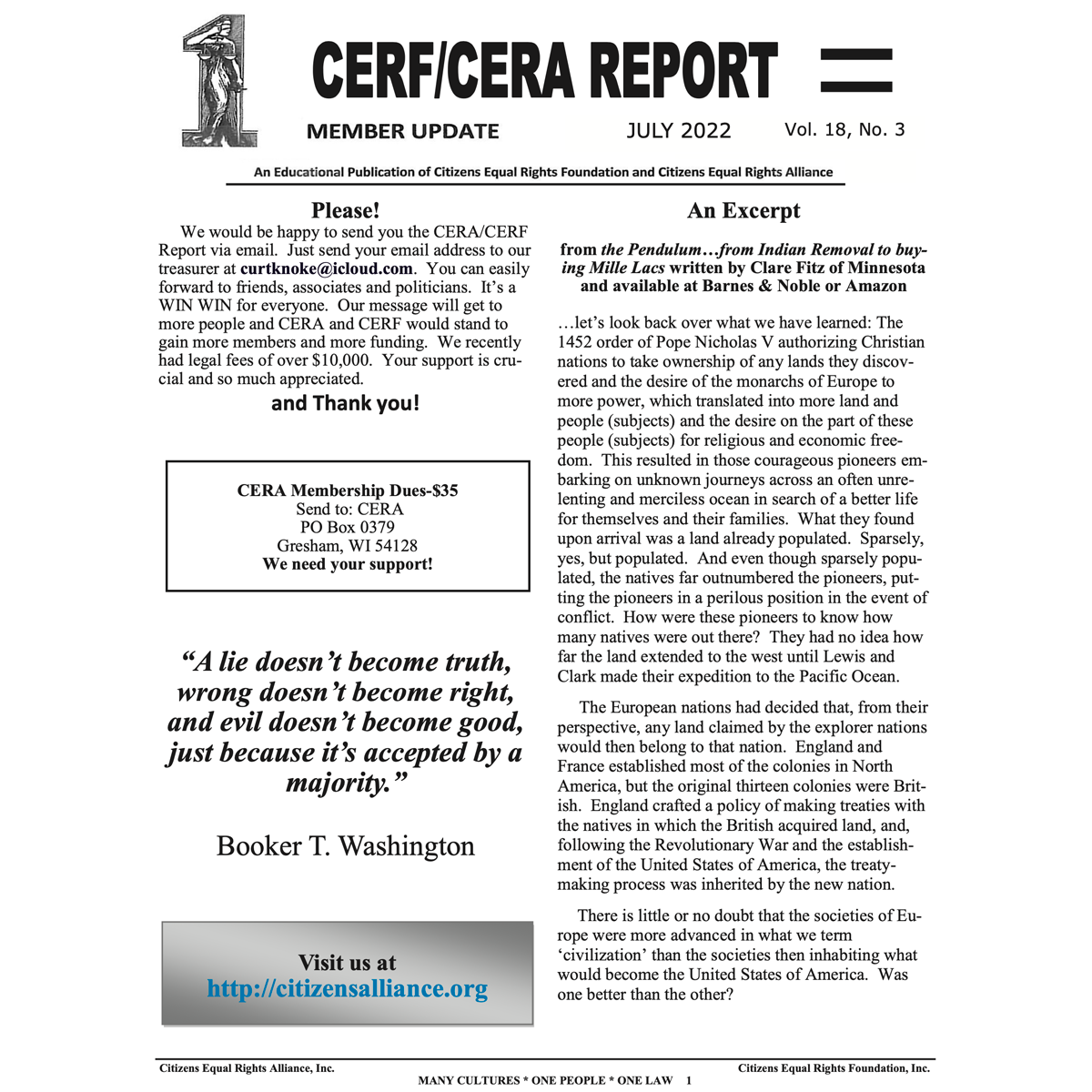 CERA CERF UPDATES NEWSLETTER