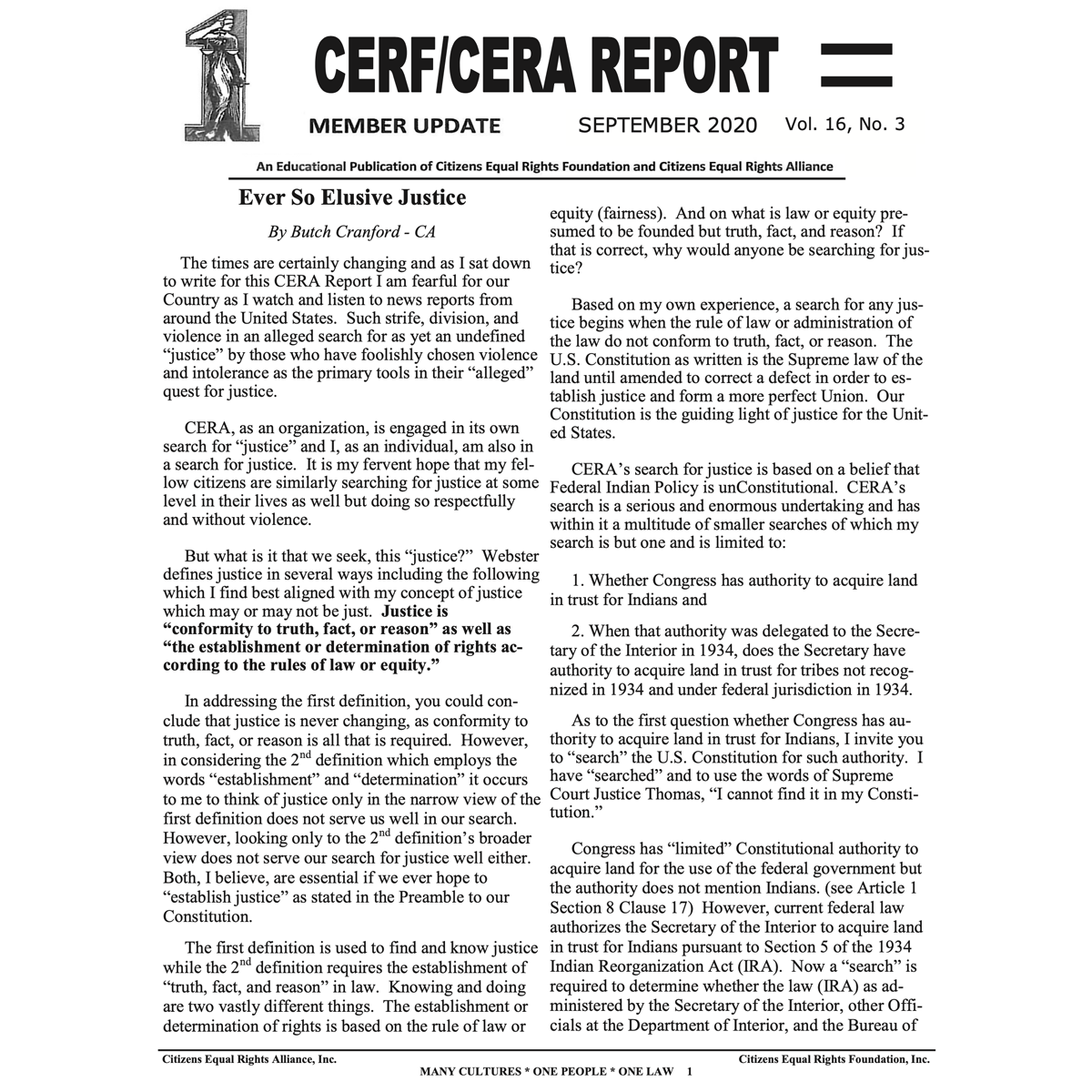 CERA CERF UPDATES NEWSLETTER